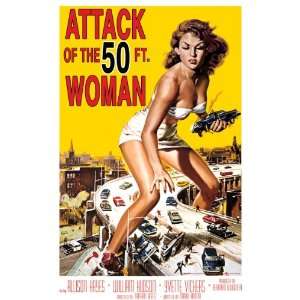   Scenes Movie Poster Attack Of The 50Ft Woman 24 X 36 Toys & Games