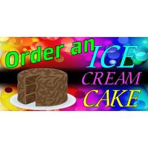  3x6 Vinyl Banner   Ice Cream Cake 
