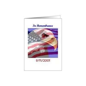  Patriot Day   bald eagle, U.S. flag Card Health 