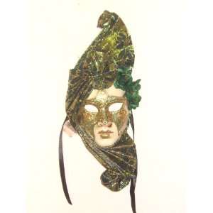  Green Ventaglio San Marco Venetian Mask
