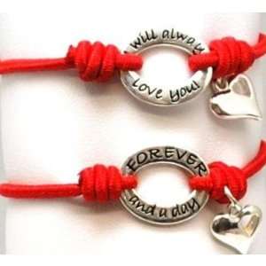   Forever & A Day I will Always Love You Red Bracelet Ashley B Jewelry