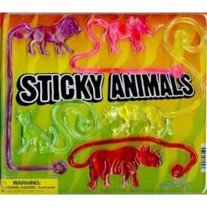  Sticky Animals 2 Vending Machine Capsules w/Display Card 