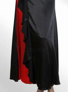 Strapless Black Red Ruffles Alisa Pan Elegant Long Prom Gowns 09345 