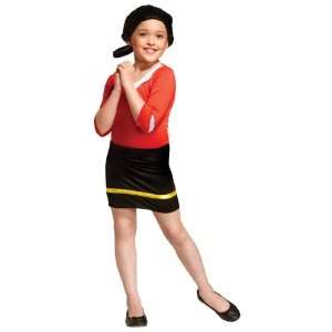 Lets Party By Fun World Popeye Olive Oyl Child Costume / Red/Black 