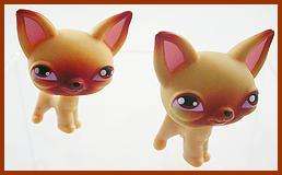 Lot of 2 Littlest Pet Shop #1 CHIHUAHUA Dog Pups LPS  