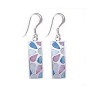  Sterling Silver Bar Mother Of Pearl Earrings Jewelry