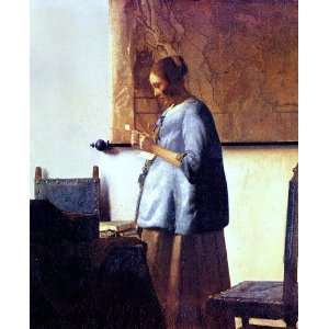  Vermeer WOMAN IN BLUE READING A LETTER   Giclee Canvas 24 