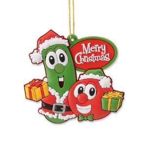  Enesco VeggieTales, Merry Christmas, Rubber Hanging 