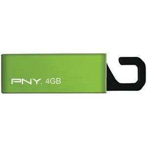  PNY P FDU4GBCL EF/GRN CLIP ON ATTACHE USB DRIVE (4 GB 