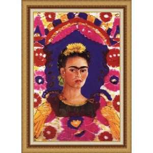  Self Portrait, The Frame by Frieda Kahlo   Framed 
