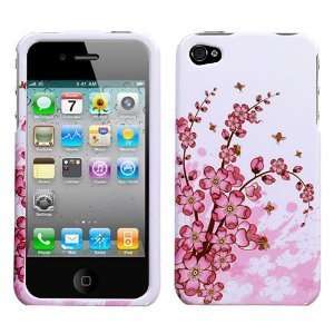 Apple iPhone 4 (AT&T/Verizon) White Pink Cherry Blossom Premium Design 