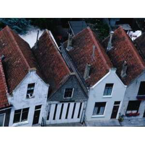 Overview of Rooftops and House Facades in Zierikzee, Zeeland 