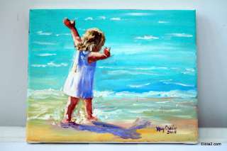 Kay Crain Young Girl at the Beach painting  