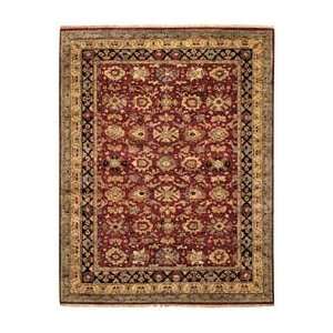   Bid Rust and Pewter 530 Traditional 9 x 12 Area Rug