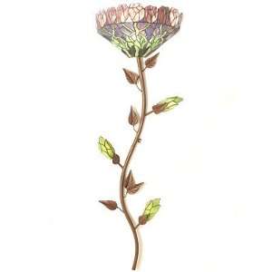  Budding Tulip Stained Glass Wall Sconce