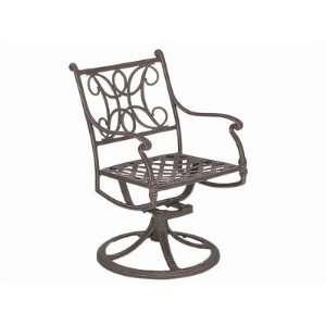   Metal Arm Swivel Rocker Patio Dining Chair Patio, Lawn & Garden