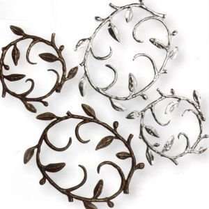  Michael Aram Leaf Trivets Leaf Trivet Nickel Large