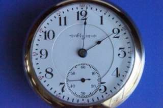 18 SIZE 23 JEWEL ELGIN VERITAS AUTHENTIC RAILROAD POCKET WATCH SN 