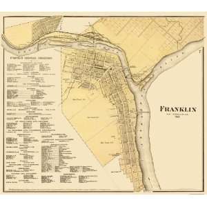   TOWNSHIP PENNSYLVANIA (PA) BY FERD MAVER & CO. 1865 MAP Home