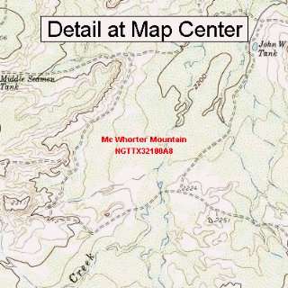  USGS Topographic Quadrangle Map   Mc Whorter Mountain 