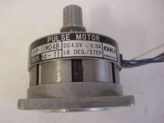 OKI KHP 11M04B Pulse Motor, 4VDC, 0.9A, 1.8 Deg./Step. Used. Stock 27 