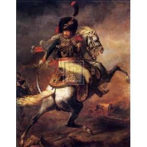  Officer of the Imperial Guard by Theodore Gericault. Size 