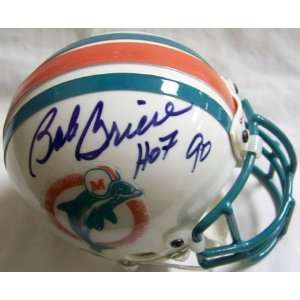 Signed Bob Griese Mini Helmet   with HOF 90 Inscription  