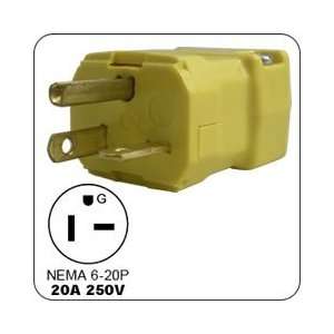   HBL5464VY AC Plug NEMA 6 20 Male Valise Yellow