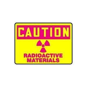   RADIOACTIVE MATERIALS (W/GRAPHIC) 10 x 14 Adhesive Dura Vinyl Sign