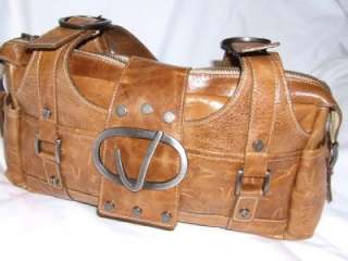 AUTHENTIC VELEZ BROWN LEATHER TOTE BAG . MADE IN COLOMBIA  