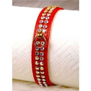  Exquisite Red Jeweled Collar Medium 