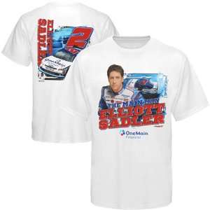 NASCAR Chase Authentics Elliot Sadler Draft T Shirt   White  