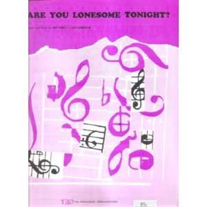  Sheet Music Are You Lonesome Tonight Roy Turk Lou Handman 