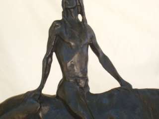   Scout Bronze Sculpture Native American Indain Warrior 1904  