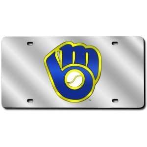  Milwaukee Brewers Laser Cut Silver License Plate Sports 