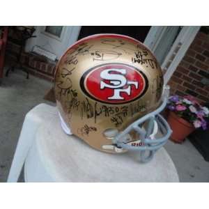 2011 San Francisco 49ers Team Signed F/s Helmet Harbaugh 