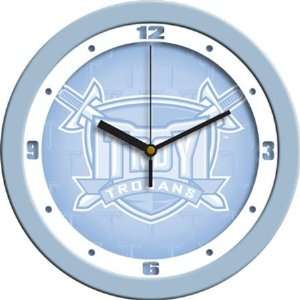 Troy University Trojans NCAA 12In Blue Wall Clock
