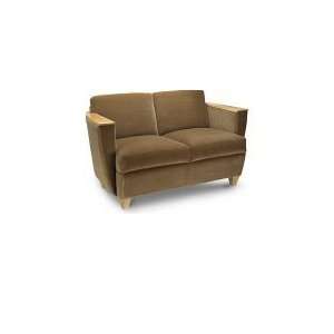 CAF Schmooze Two Seater Loveseat Sofa   Upholstered Fabric with Wood 