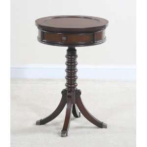  Ultimate Accents Classica Pedestal End Table with Vinyle 