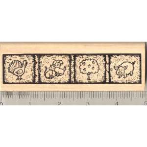  Country Critters Strip #2 Rubber Stamp