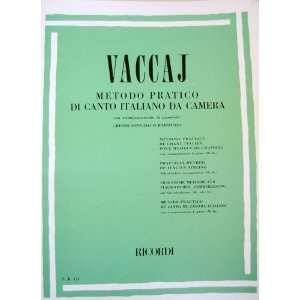  Vaccaj Metodo Pratico Di Canto Italiano Da Camera (Mezzo 
