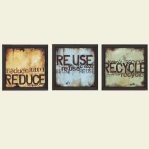  14 X 14 Reuse/Reduce/Recycle Wall Prints