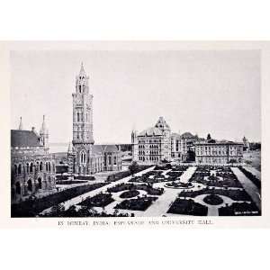  1911 Print Bombay Mumbai India Esplanade University Hall 