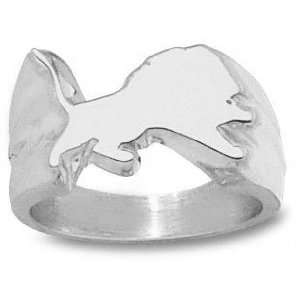  Detroit Lions Solid Sterling Silver Logo 3/8 Ring Size 10 