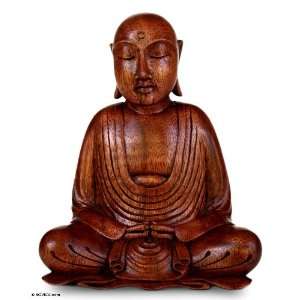  Wood statuette, Ascetic Buddha