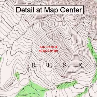  USGS Topographic Quadrangle Map   Ash Creek NE, Arizona 