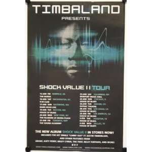  Timbaland Presents Shock Value II Tour Dates Poster 11x17 