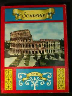   Roman Roma Souvenir Book 19 feet of Color Lithographs Map Italy  