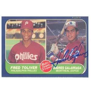  Andres Galarraga Autographed Fleer Card  Montreal Expos 