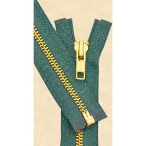 24 Medium Weight Jacket Zipper YKK #5 Brass ~ Separating 